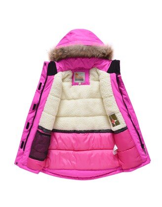 Valianly rožinė žieminė striukė/paltas mergaitei 9442_116-146 4
