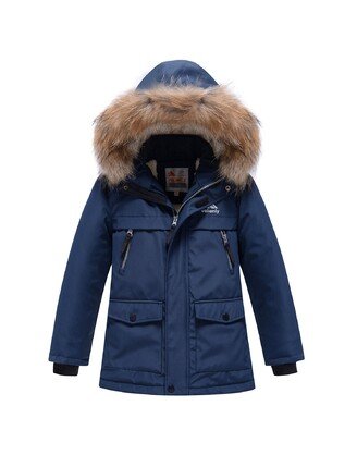 Valianly tamsiai mėlyna žieminė striukė/paltas berniukui 9235_116-146