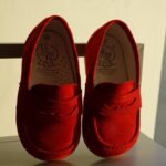 Raudonos spalvos mokasinai Cam101