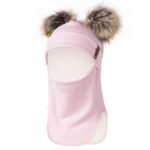 Rožinės spalvos Merino vilnos šalmas LENNE