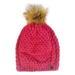 Megzta rožinės spalvos kepurė ASH