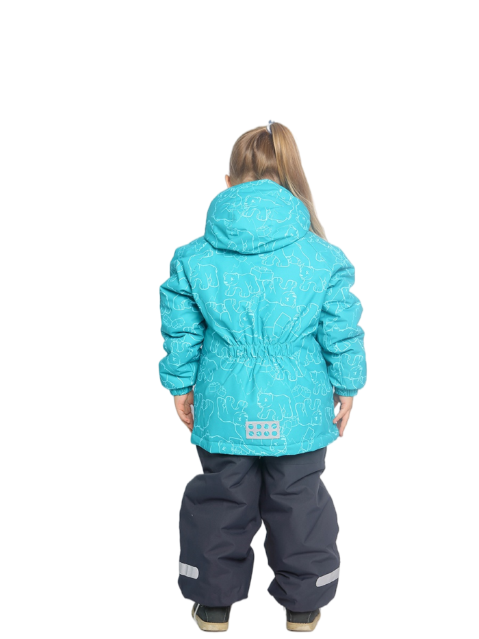 Turkio spalvos 2 dalių žieminis VALIANLY kombinezonas mergaitei 86-116 - Image 2