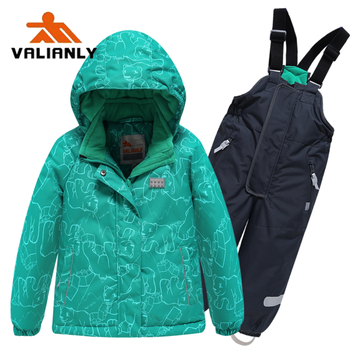 Turkio spalvos 2 dalių žieminis VALIANLY kombinezonas mergaitei 86-116 - Image 4