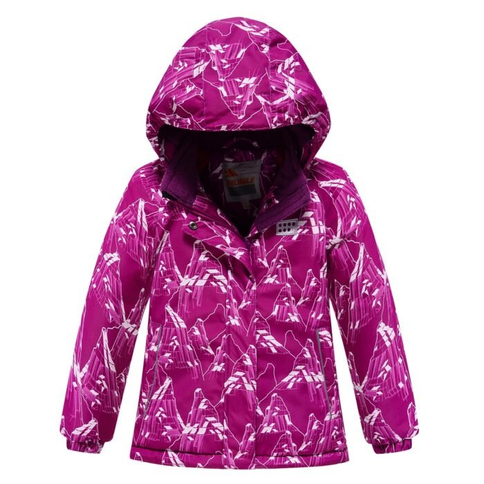 Raudonas 2 dalių žieminis VALIANLY kombinezonas mergaitei 86-116 - Image 2