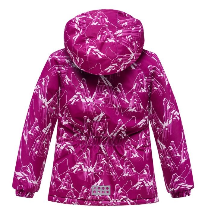 Raudonas 2 dalių žieminis VALIANLY kombinezonas mergaitei 86-116 - Image 3