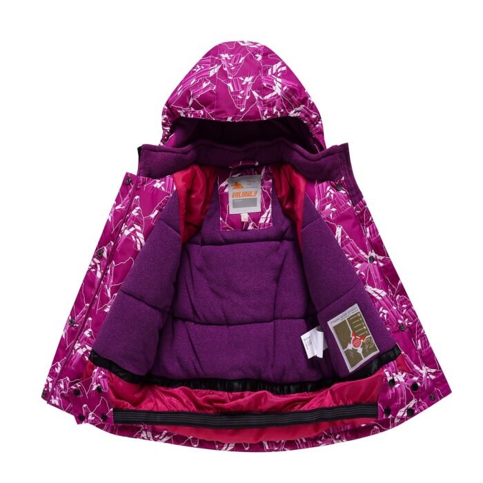 Raudonas 2 dalių žieminis VALIANLY kombinezonas mergaitei 86-116 - Image 5