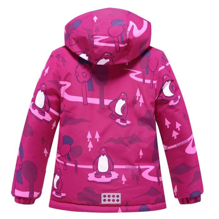 Rožinis 2 dalių žieminis VALIANLY kombinezonas mergaitei 98-128 - Image 4