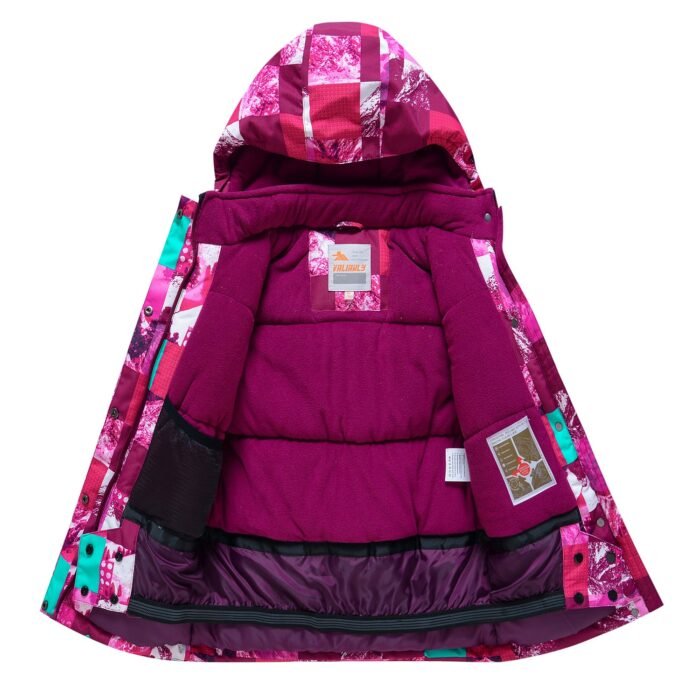 Rožinis 2 dalių žieminis VALIANLY kombinezonas mergaitei 140-170 - Image 8