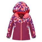 2 dalių tamsiai raudonas Valianly žieminis kombinezonas 110-140 - Image 2