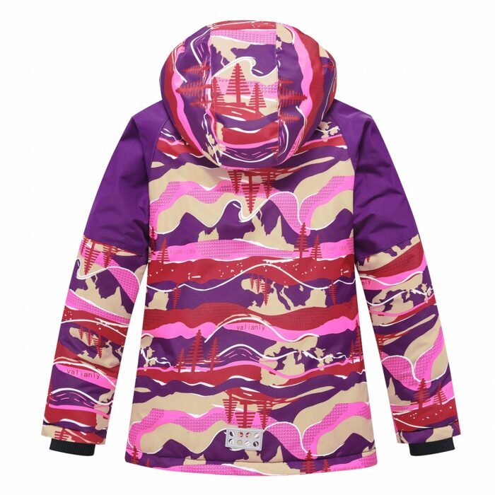 2 dalių violetinis Valianly žieminis kombinezonas 140-170 - Image 3