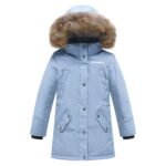 Valianly šviesiai mėlyna žieminė striukė/paltas mergaitei 9332_116-146 - Image 2