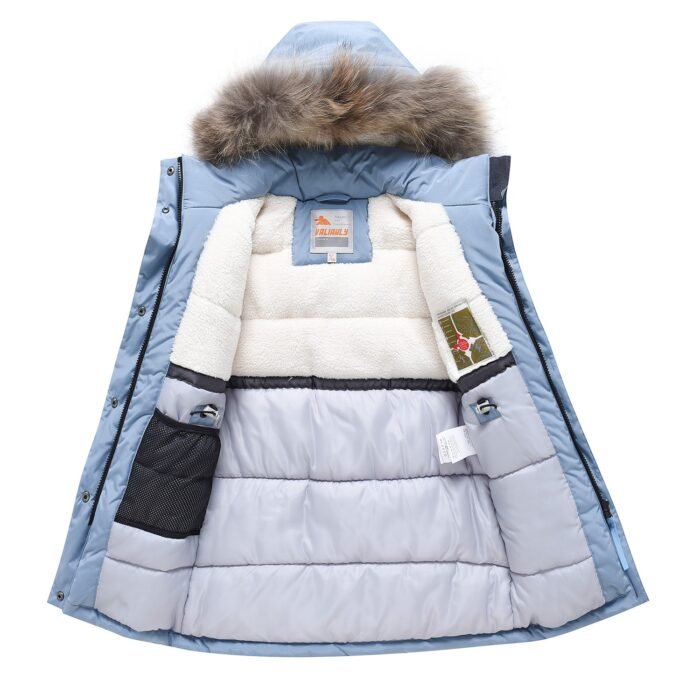 Valianly šviesiai mėlyna žieminė striukė/paltas mergaitei 9332_116-146 - Image 3