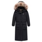 Valianly juoda žieminė striukė/paltas mergaitei 9344_140-170