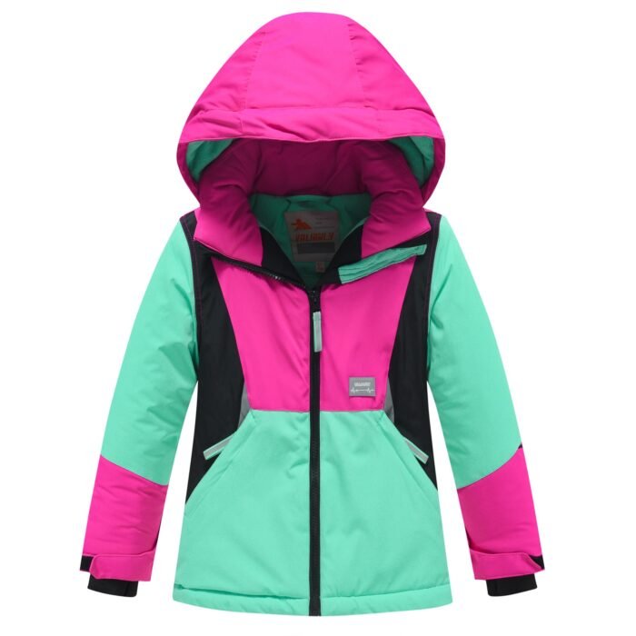 Rožinis 2 dalių Valianly žieminis kombinezonas 116-128 - Image 2