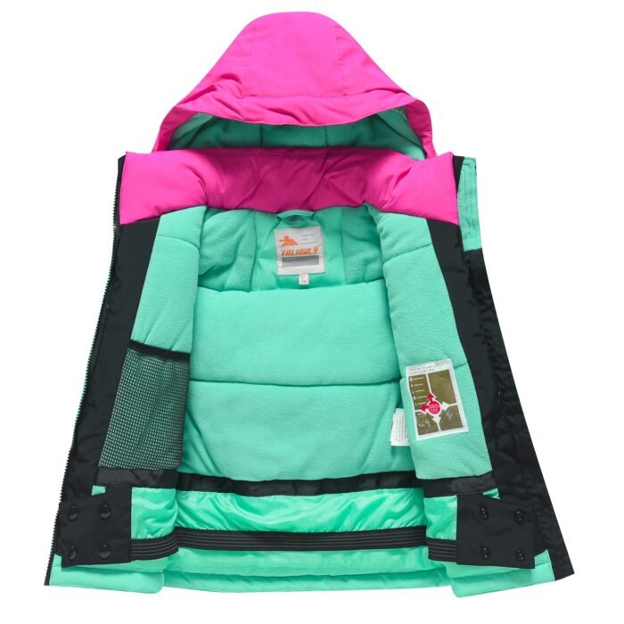 Rožinis 2 dalių Valianly žieminis kombinezonas 116-128 - Image 4