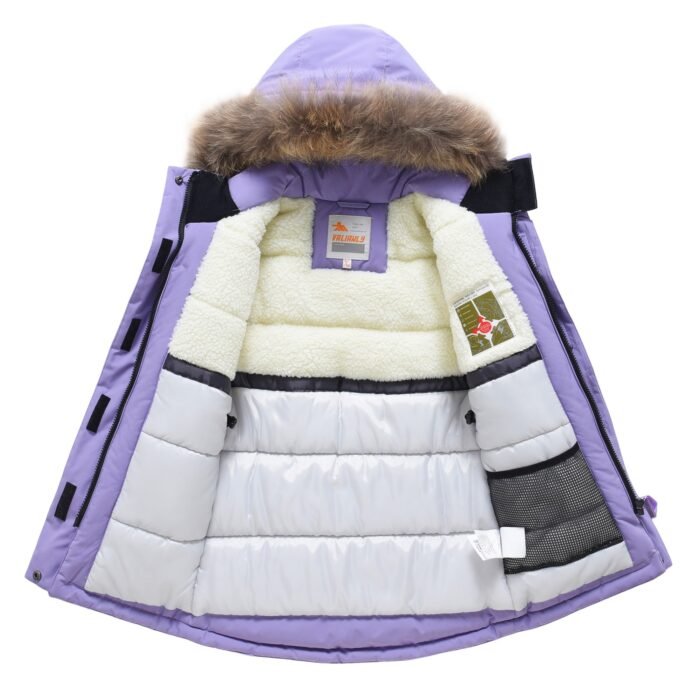 Valianly violetinė žieminė striukė/paltas mergaitei 9532_116-134 - Image 3